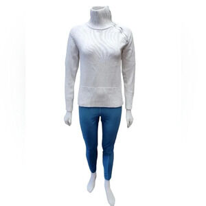G-Star  LS Turtleneck Knit White Sweater Size Small